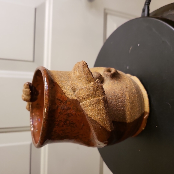 Studio Pottery Ceramic Hand Thrown Face Mug Cyclops 5.5" - Picture 6 of 9